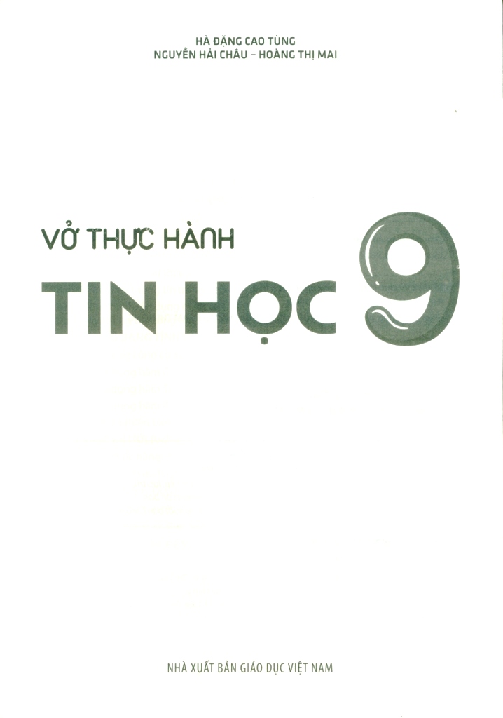 VỞ THỰC HÀNH TIN HỌC LỚP 9 (Kết nối tri thức với cuộc sống)